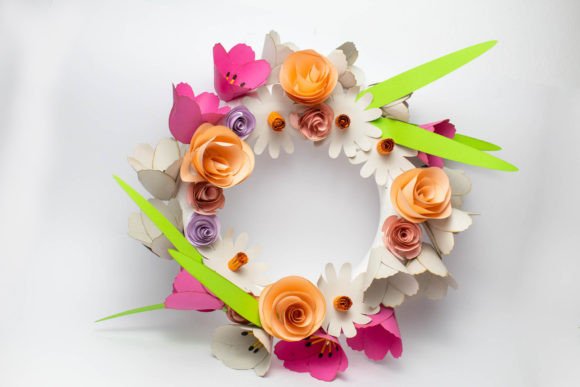 Assorted Spring Flowers Wreath