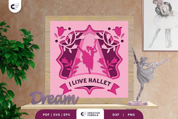 Ballet Dance Performance 3D Shadow Box