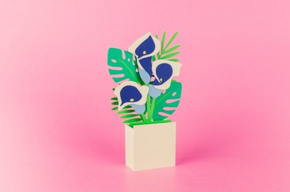 Calla Lily Flower Box Card