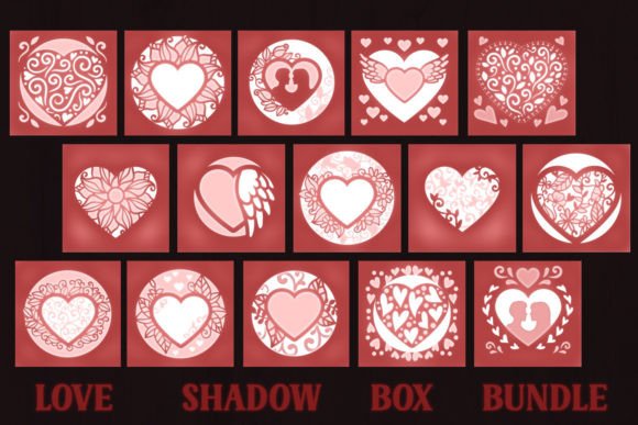 Love Shadow Box Bundle 15 Layered Items