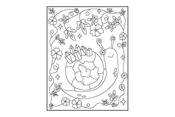 Snails Crystals, Floral Borders